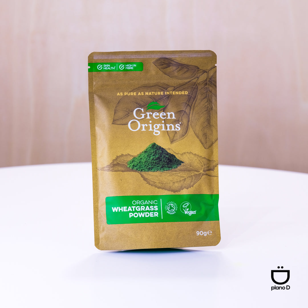 ERVA DE TRIGO ORGÂNICA EM PÓ-GREEN ORIGINS-90G – Plano D